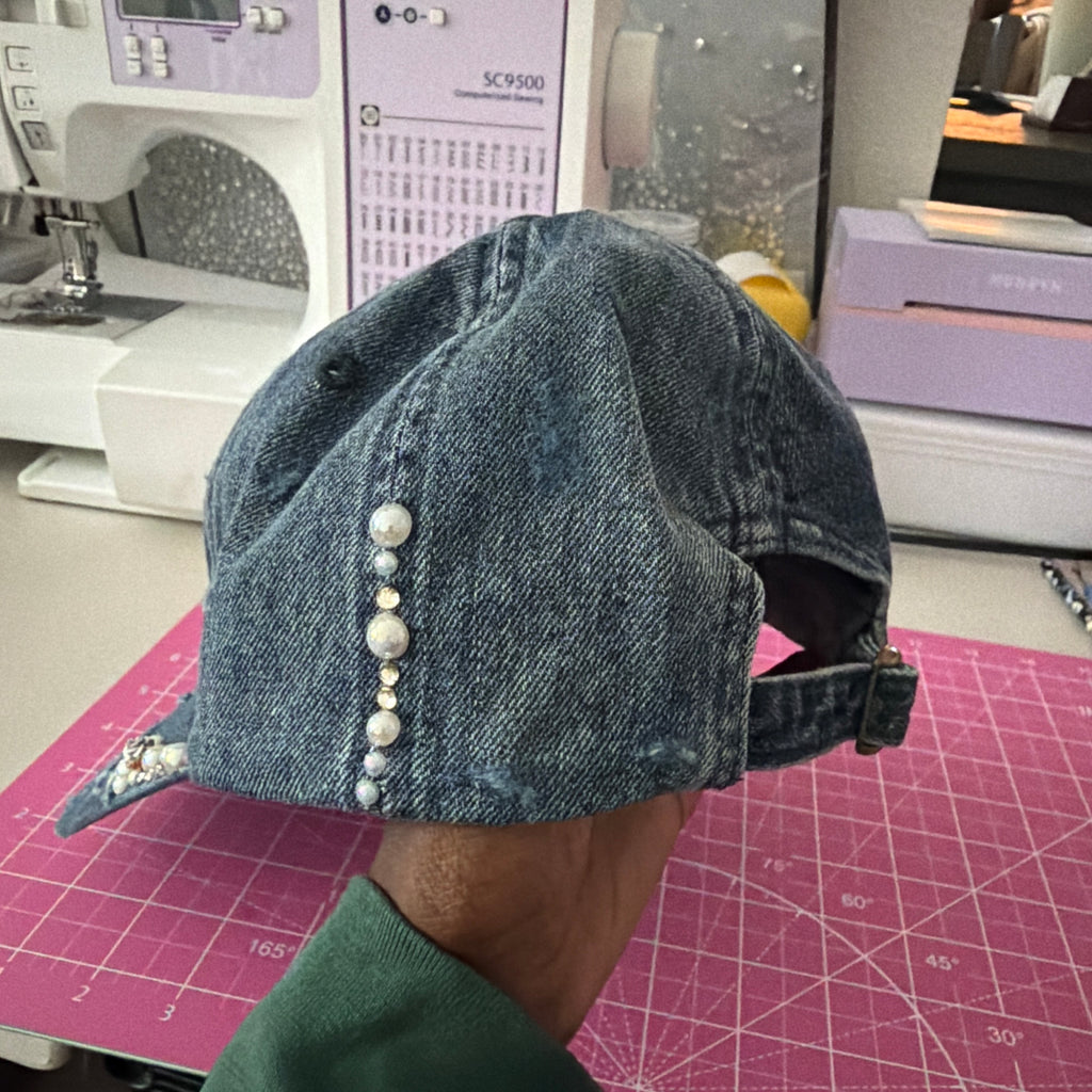 Customized denim hat